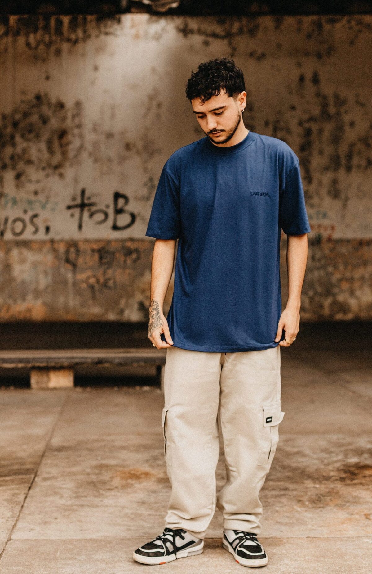 Camiseta Street (Tom Sobre Tom) – Navy - Imagem 1