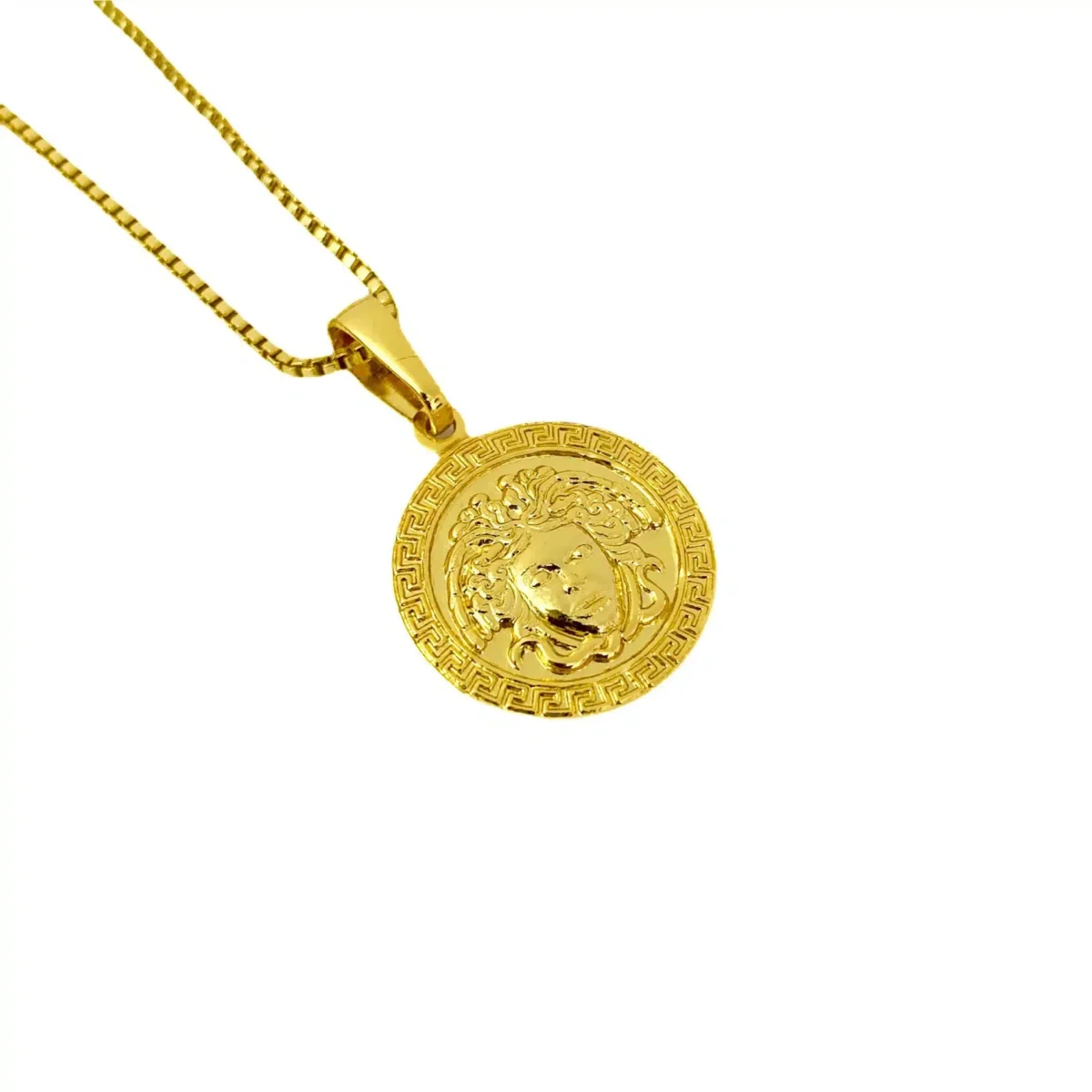 Pingente Medusa Mini (1,6cmX1,4cm) (Banho Ouro 24k) - Imagem 2
