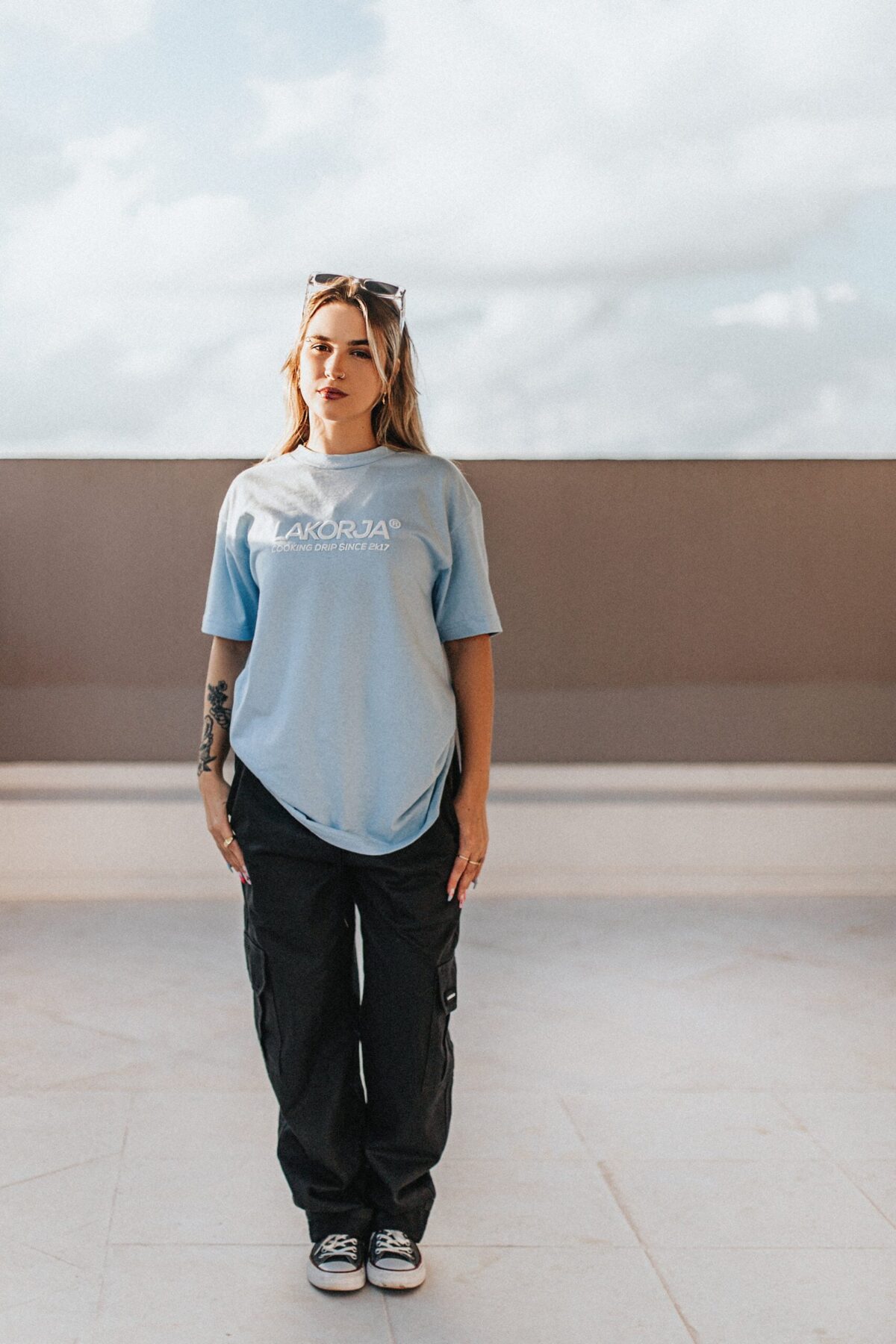 Camiseta Tubular Puff – powder blue - Imagem 2
