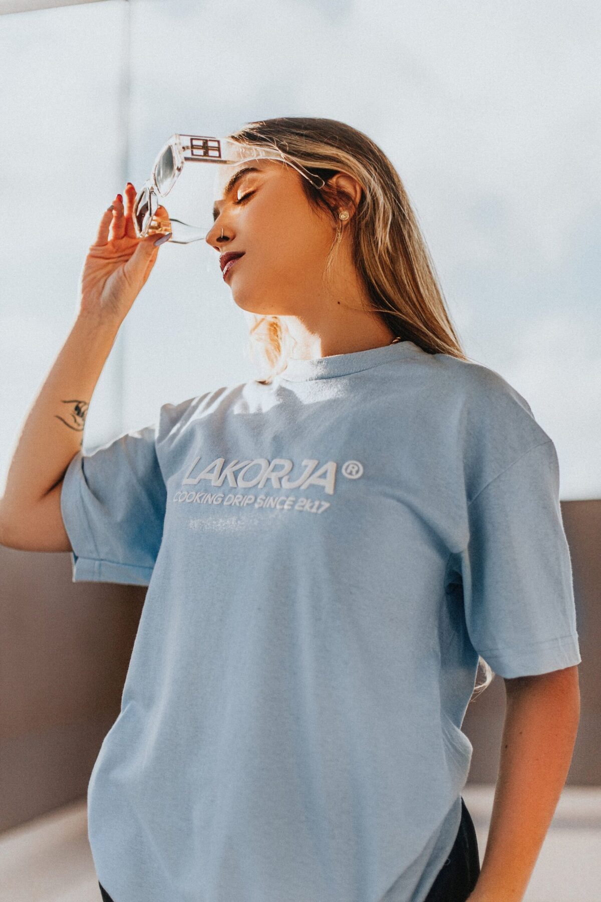 Camiseta Tubular Puff – powder blue - Imagem 3
