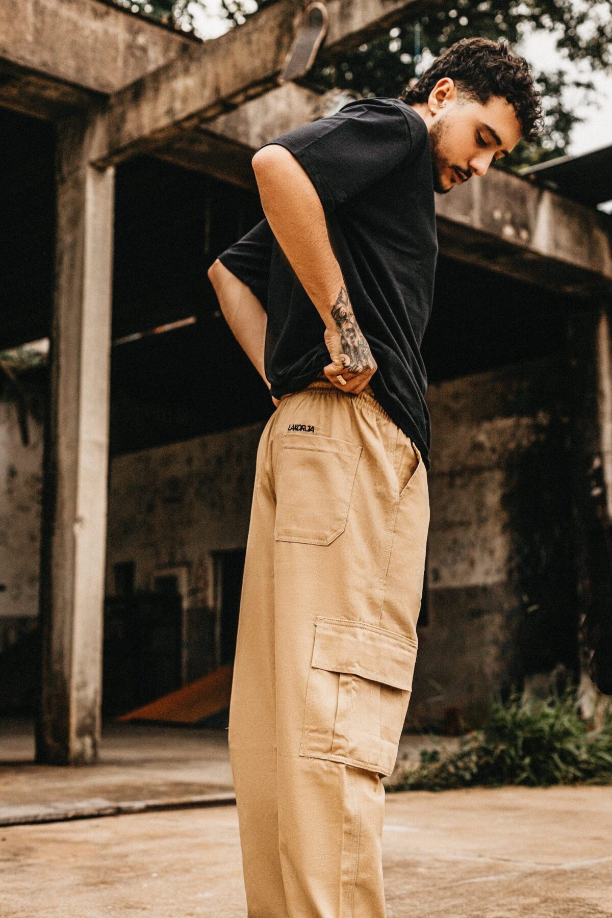 Calça Cargo Reta – Khaki - Imagem 3