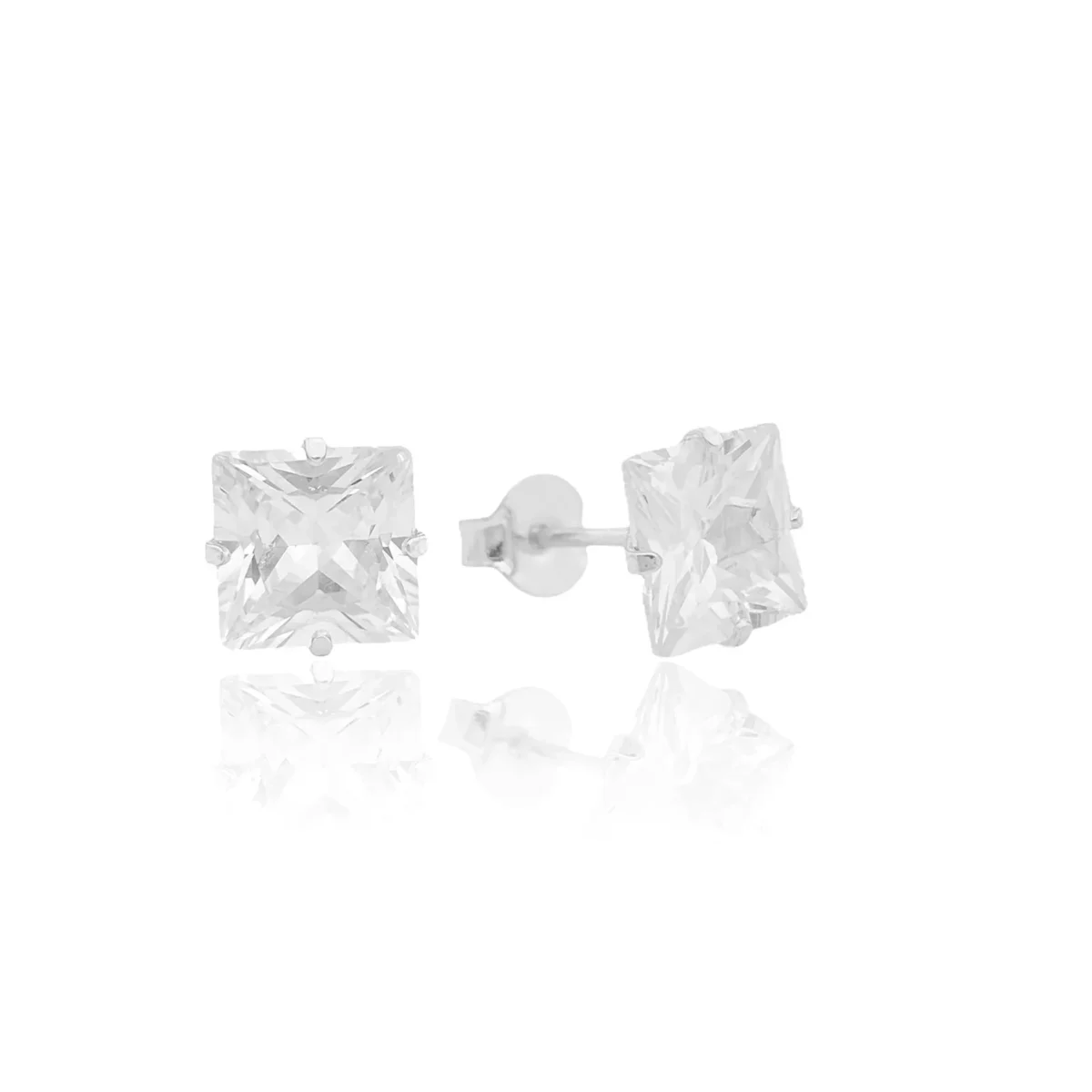 Brinco Pedra De Zircônia (5mmX5mm) (PRATA 925) - Imagem 1