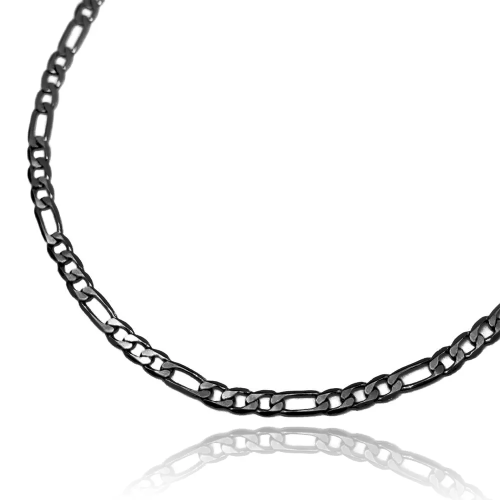 Corrente 3 por 1 3mm 60cm (Fecho Gaveta) (Banho de Ônix) - Imagem 4