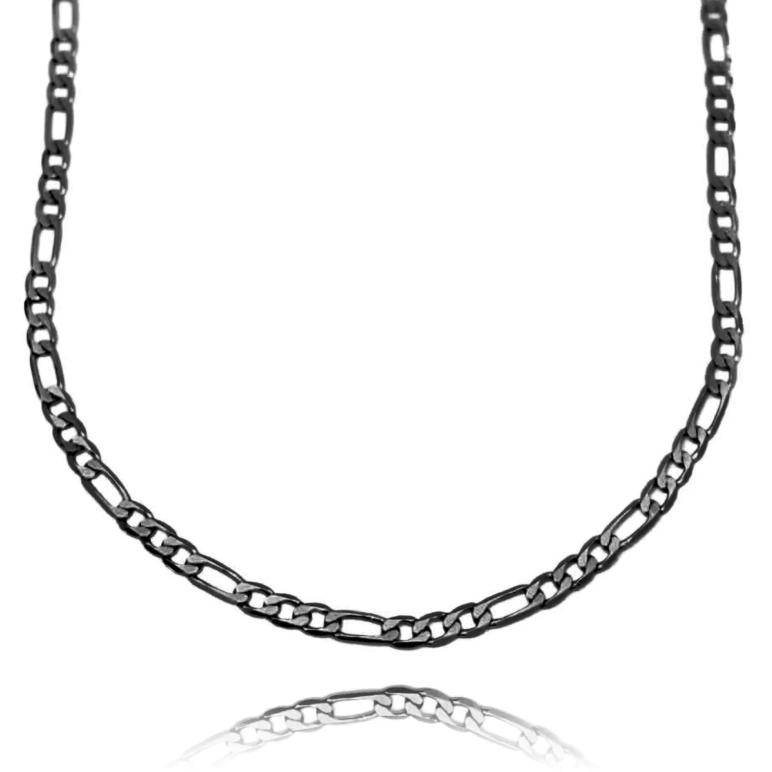 Corrente 3 por 1 3mm 60cm (Fecho Gaveta) (Banho de Ônix) - Imagem 3