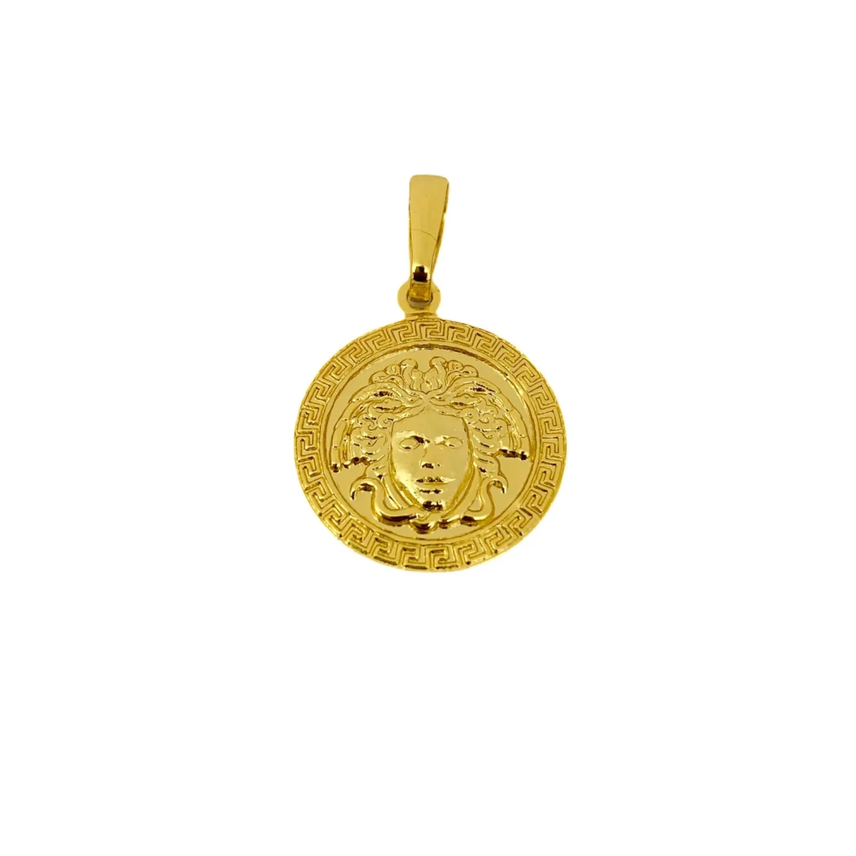 Pingente Medusa Mini (1,6cmX1,4cm) (Banho Ouro 24k) - Imagem 1